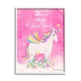 thumbnail image 1 of Stupell Industries Magic Inside You Motivational Unicorn Quote Botanical Blossoms Graphic Art White Framed Art Print Wall Art, Design by Diane Neukirch, 1 of 5