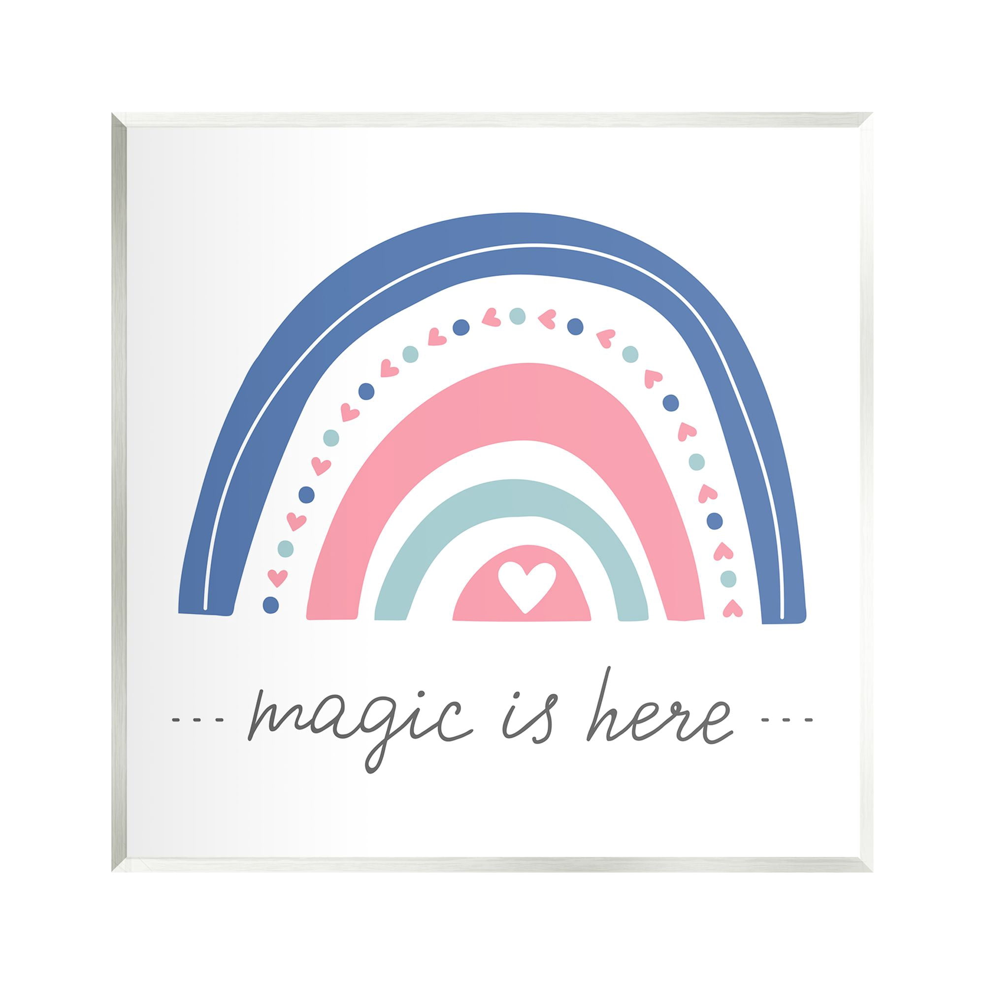 Stupell Industries Magic is Here Rainbow Abstract Painting Unframed Art Print Wall Art, 12 x 12