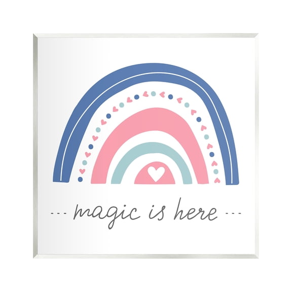 Stupell Industries Magic is Here Rainbow Abstract Painting Unframed Art Print Wall Art, 12 x 12