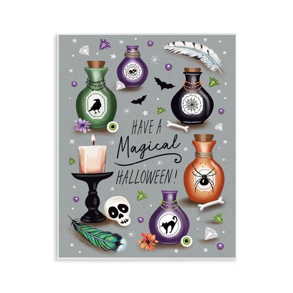 Magical Halloween Potions Wall Plaque Art, 11 x 14, Made In USA