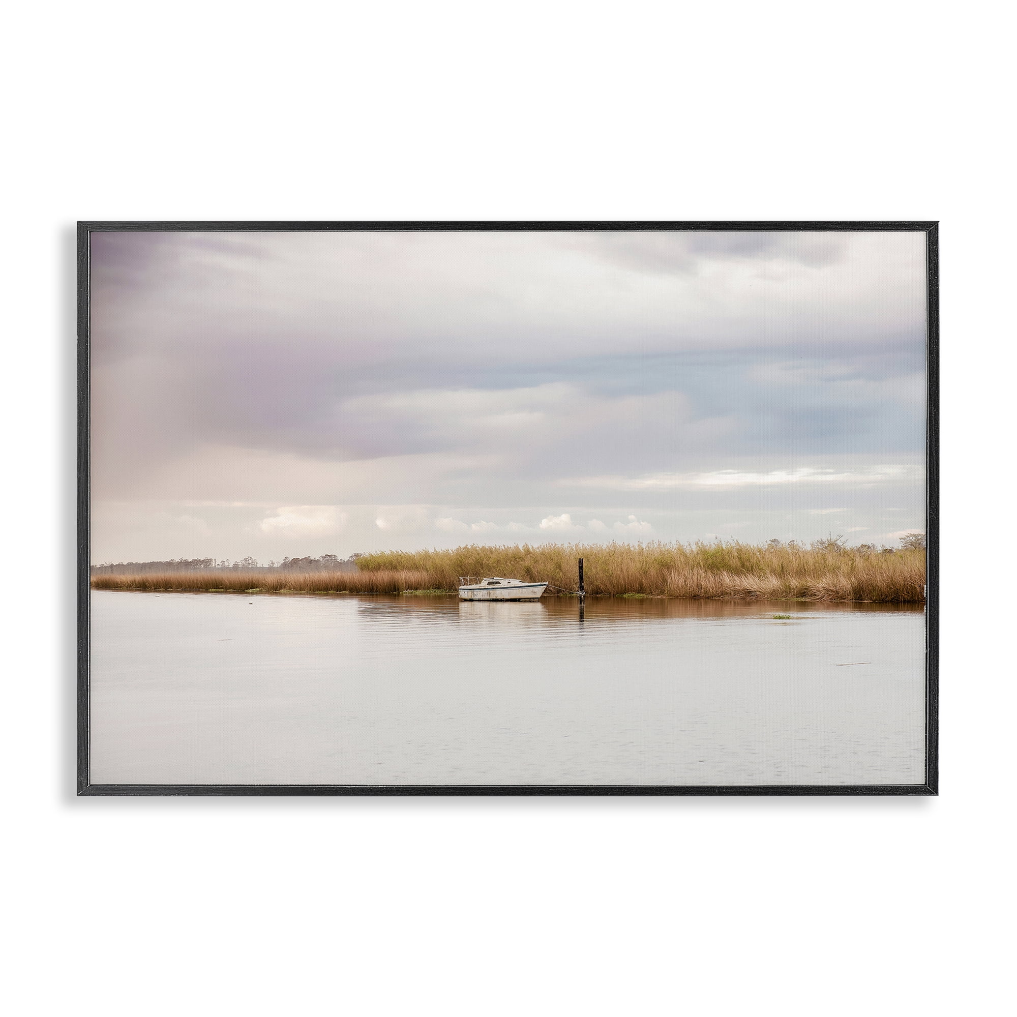 Stupell Industries Magical Mooring Landscape Black Framed Giclee Art, design by Christy Berry