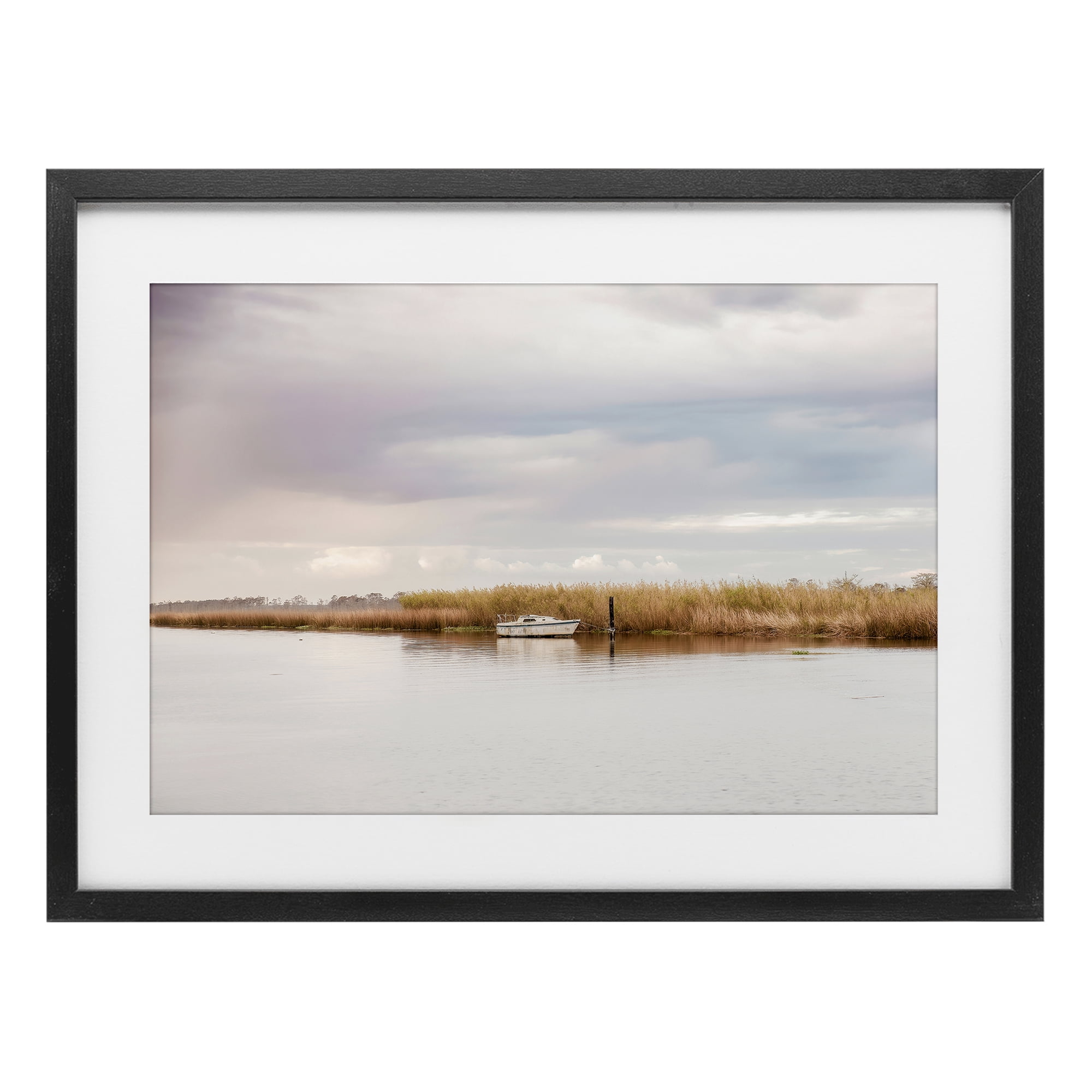 Stupell Industries Magical Mooring Landscape Black Framed Print Under Glass, design by Christy Berry