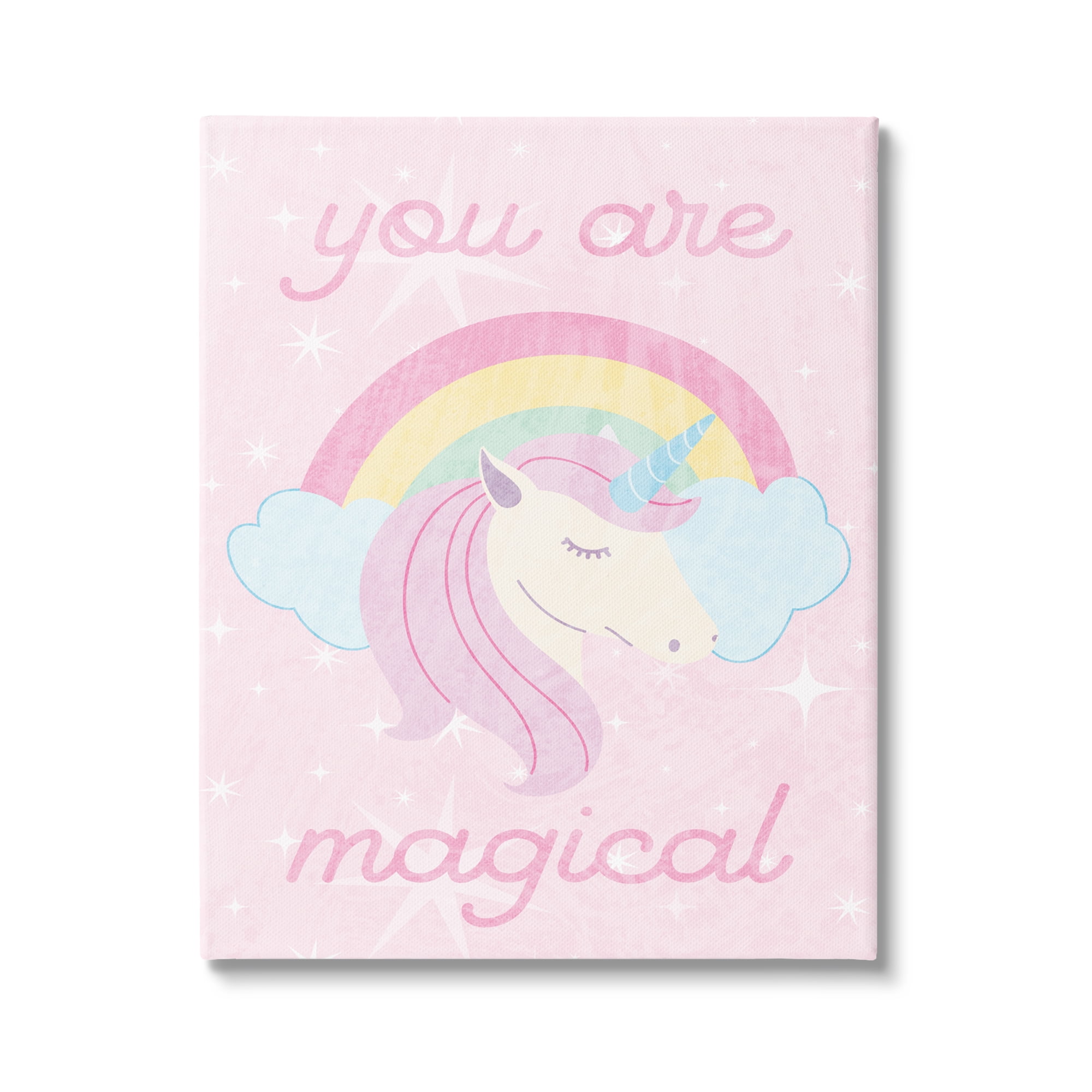 Stupell Industries Magical Sparkle Unicorn Fairy Tales & Fantasy Painting Gallery Wrapped Canvas Art Print Wall Art, 30 x 40