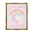 thumbnail image 1 of Stupell Industries Magical Sparkle Unicorn Fairy Tales & Fantasy Painting Gold Floater Framed Canvas Art Print Wall Art, 17 x 21, 1 of 10