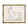 thumbnail image 1 of Stupell Industries Magical Unicorn Mother & Baby Family Flower Meadow Graphic Art Metallic Gold Floating Framed Canvas Print Wall Art, Design by Sweet Melody Designs, 1 of 5