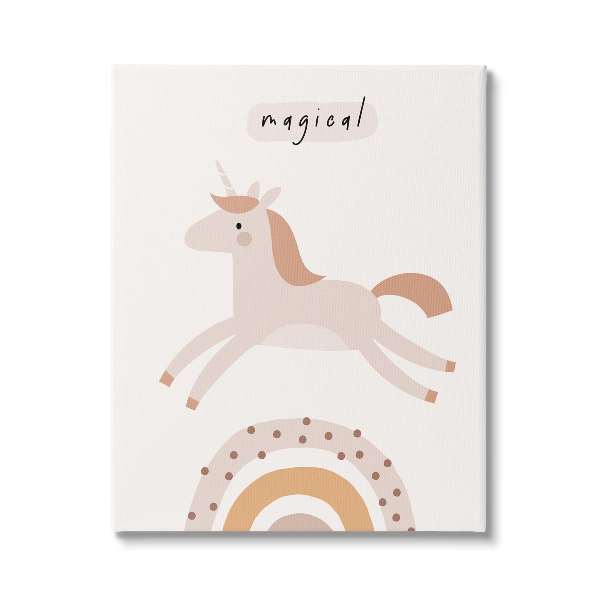Stupell Industries Magical Unicorn & Rainbow Fairy Tales & Fantasy Painting Gallery Wrapped Canvas Print Wall Art, 16 x 20