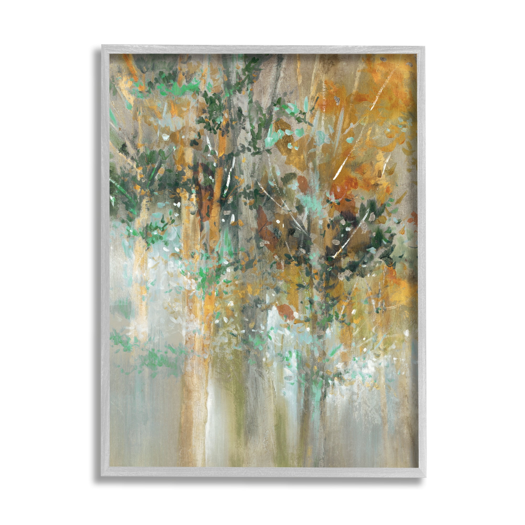 Stupell Industries Magical Woods Landscape Surreal Trees Green Leaves,11 x 14,Designed by K. Nari