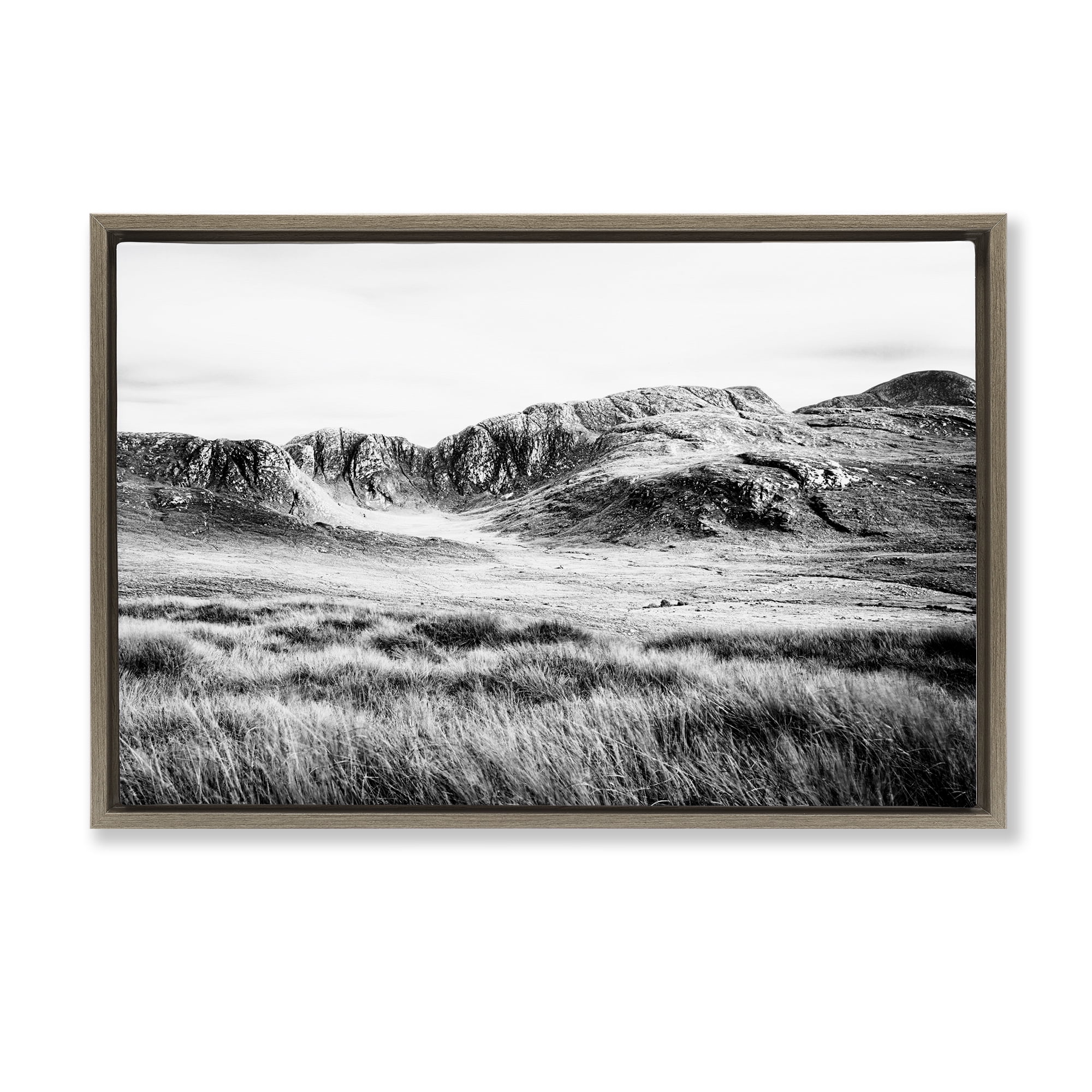 Stupell Industries Magnificent Countryside View Brown Framed Floater Canvas Wall Art, design by Andy Amos