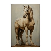 Stupell Industries Magnificent Mare Standing Animals & Insects Painting Gallery Wrapped Canvas Art Print Wall Art, 16 x 24