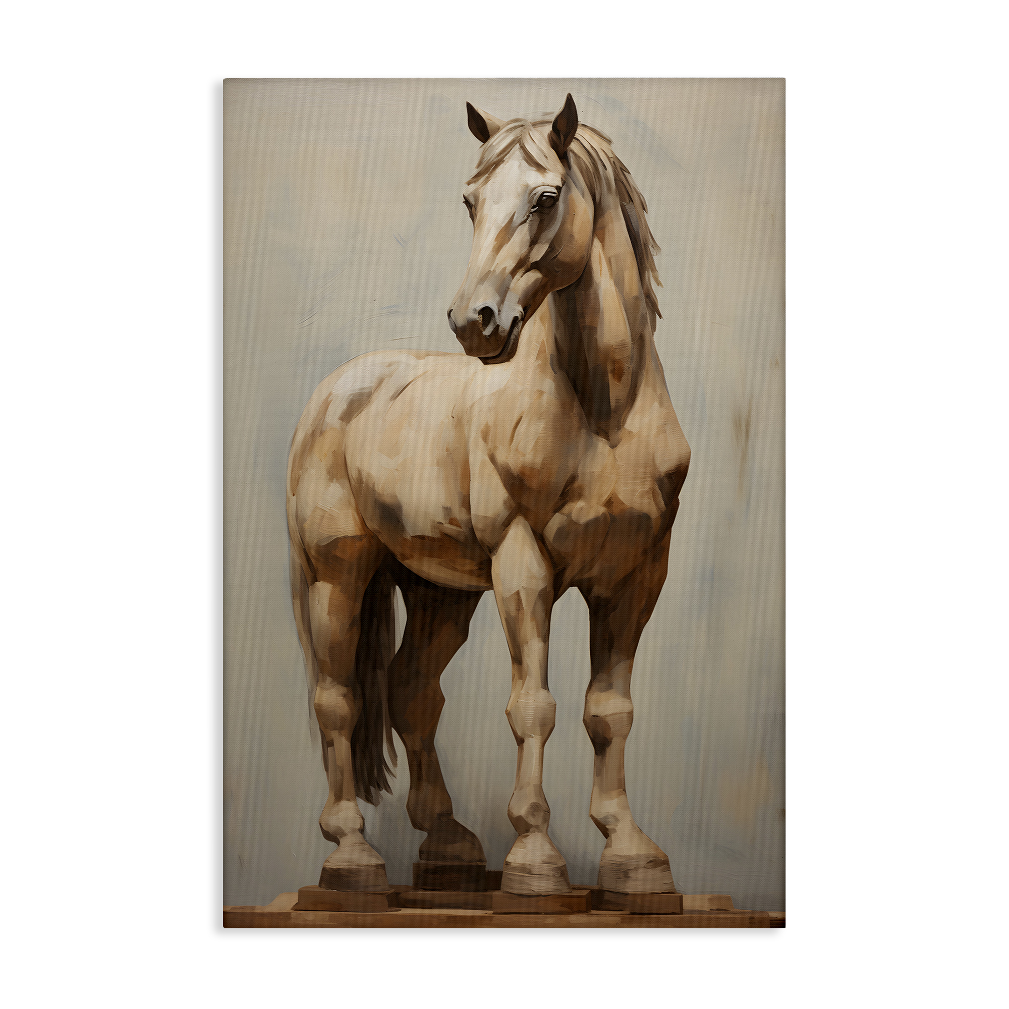 Stupell Industries Magnificent Mare Standing Animals & Insects Painting Gallery Wrapped Canvas Art Print Wall Art, 30 x 45