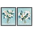 thumbnail image 1 of Stupell Industries Transitional Magnolia Blossom Vases Black 2pc Floating Frame Art Set, 17 x 21 each, by Janet Tava, 1 of 7