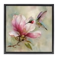 thumbnail image 1 of Stupell Industries French Country Magnolia Ruby Hummingbird Black Floating Frame Canvas Art, 18 x 18, by Tina LeCour, 1 of 8