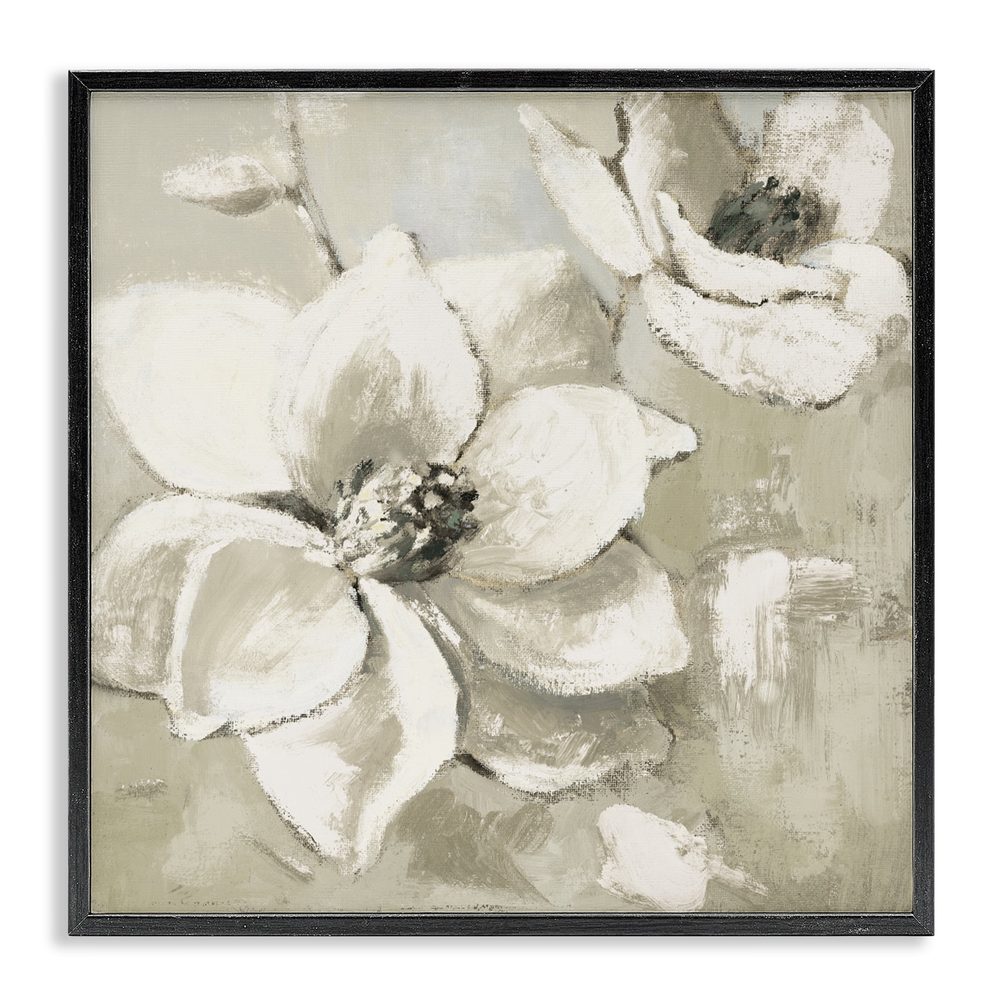 Stupell Industries Magnolias After Rain Black Framed Giclee Art, design by Lanie Loreth