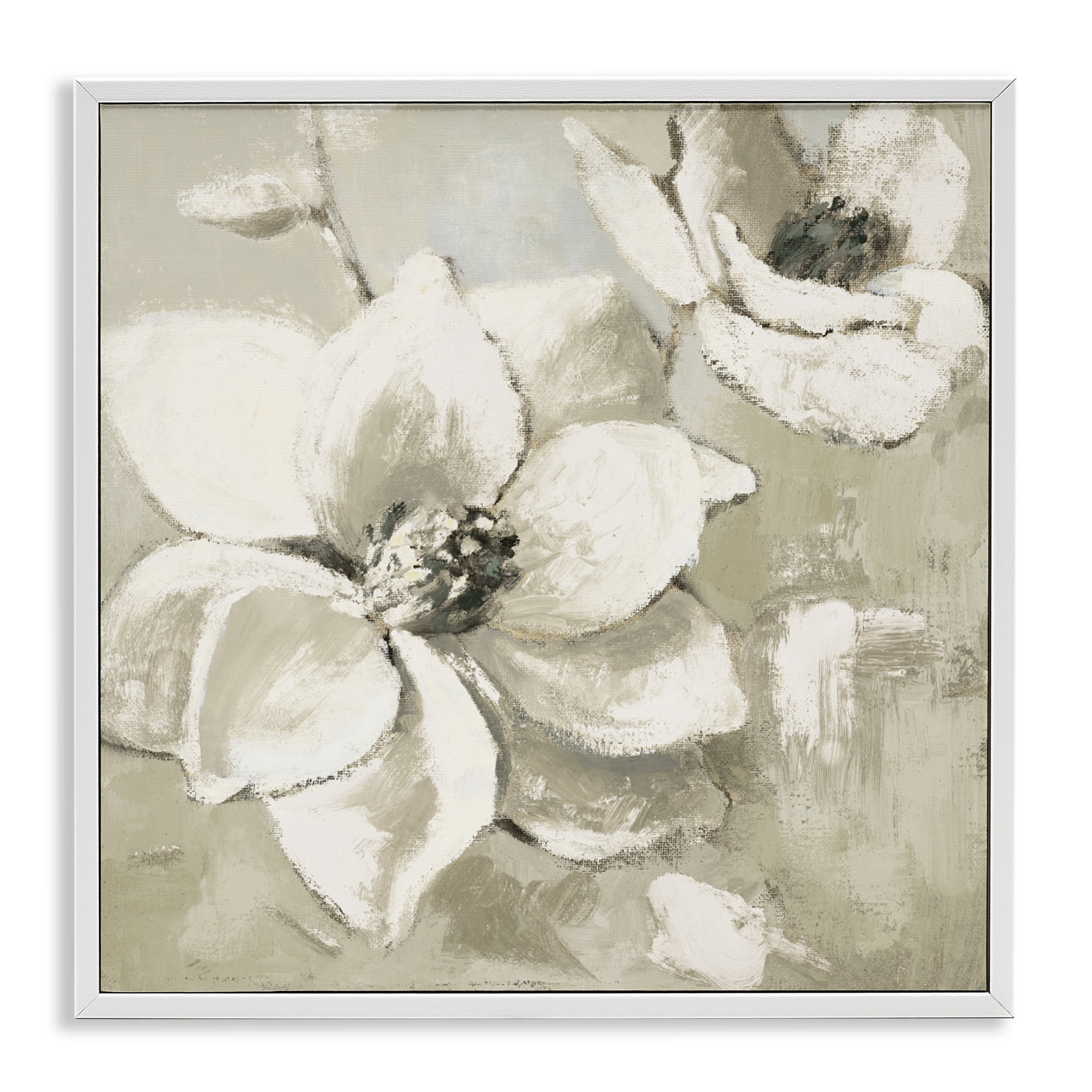 Stupell Industries Magnolias After Rain White Framed Giclee Art, design by Lanie Loreth