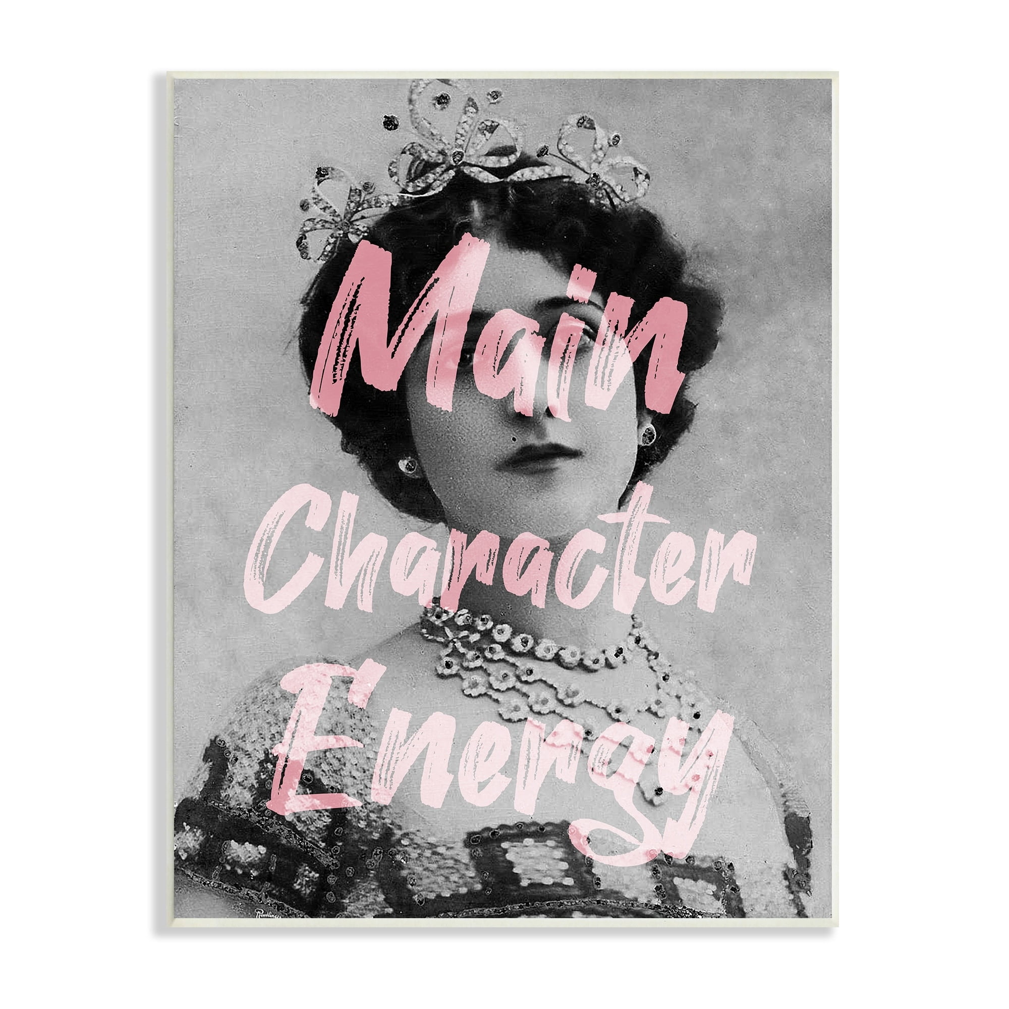Stupell Industries Main Character Energy Trendy Pink Vintage Photography Graphic Art Unframed Art Print Wall Art, Design by Daphne Polselli