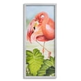 thumbnail image 1 of Stupell Industries Majestic Bird Pink Flamingo Standing Water Palm Leaves, 13 x 30, Design by Â© Lisa Sparling, 1 of 7