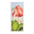 thumbnail image 1 of Stupell Industries Majestic Bird Pink Flamingo Standing Water Palm Leaves, 7 x 17, Design by Â© Lisa Sparling, 1 of 6