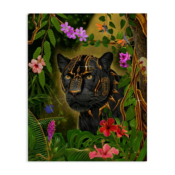 Stupell Industries Majestic Golden Panther Canvas Wall Art design by Vincent Hie, 40 x 30