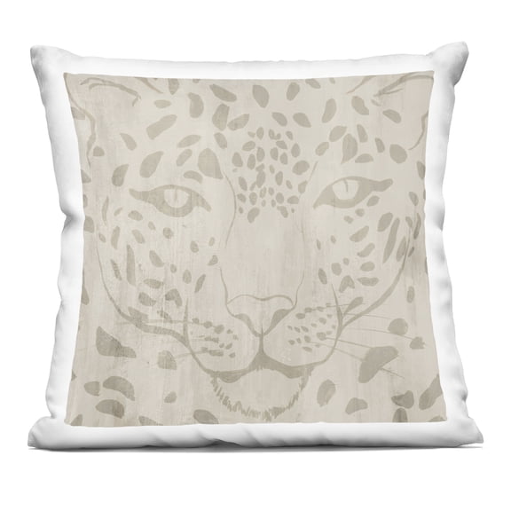 Stupell Industries Majestic Jaguar Face Decorative Printed Throw Pillow design by Hannah Dawson, 18 x 7 x 18
