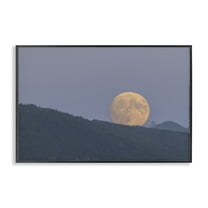 Stupell Industries Majestic Moonrise Landscape Landscape & Nature Photography Black Framed Art Print Wall Art, 18 x 12