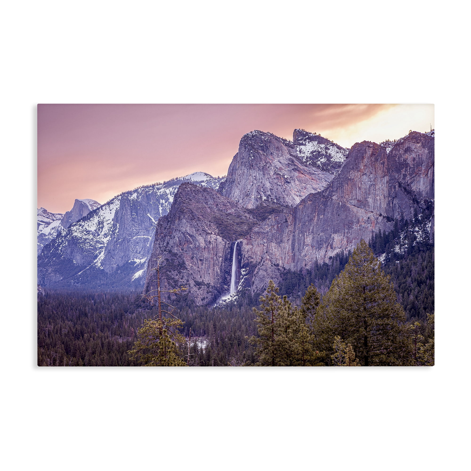 Stupell Industries Majestic Mountain Waterfall Sunset Canvas Wall Art, design by Shelley Carlisle