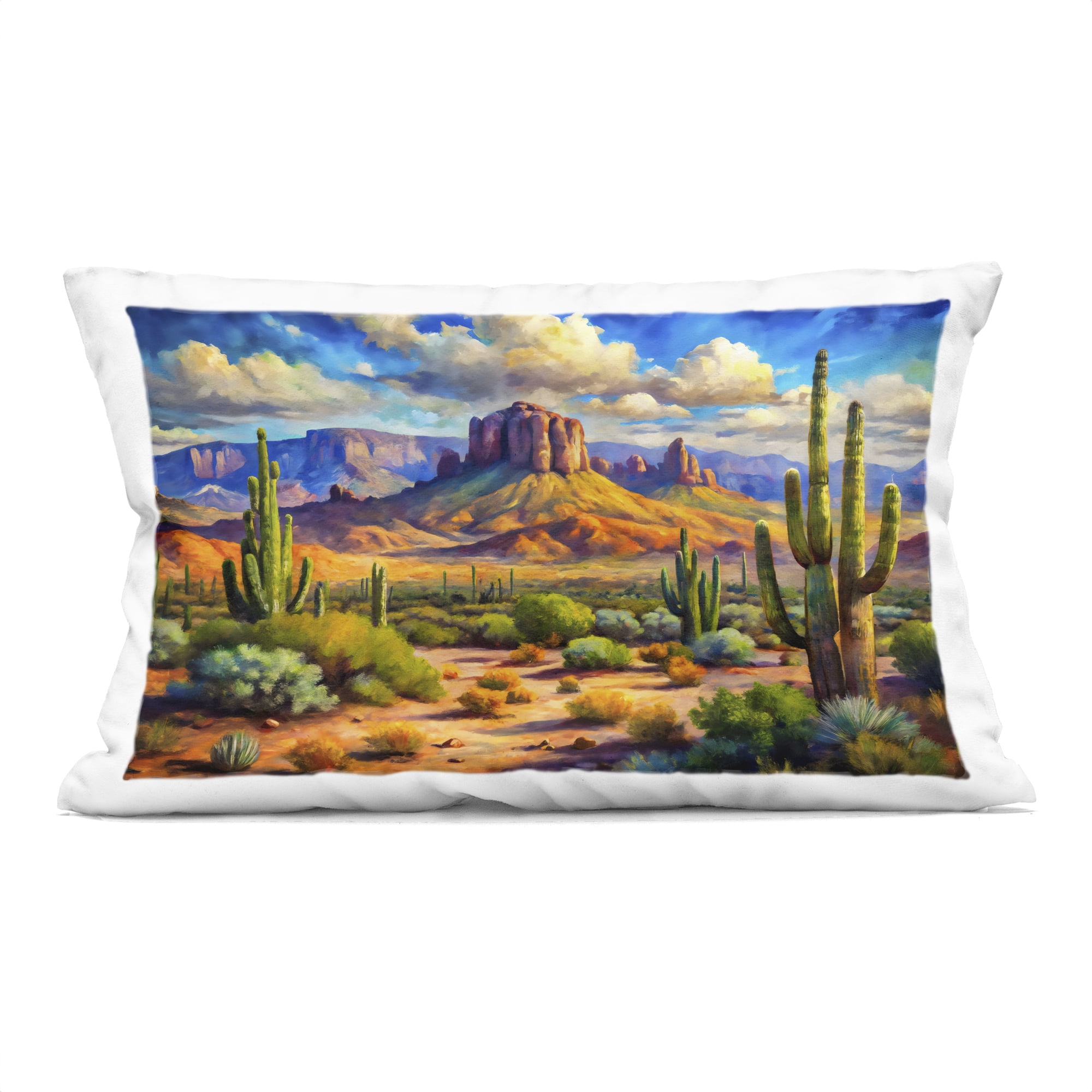 Stupell Industries Majestic Saguaro Desert Landscape Decorative Printed Throw Pillow, design by Creative Studio, 14 x 7 x 20