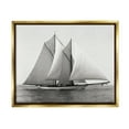 thumbnail image 1 of Stupell Industries Majestic Ship Ocean Photography Coastal Painting Gold Floater Framed Art Print Wall Art, 1 of 6