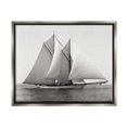 thumbnail image 1 of Stupell Industries Majestic Ship Ocean Photography Coastal Painting Gray Floater Framed Art Print Wall Art, 1 of 6