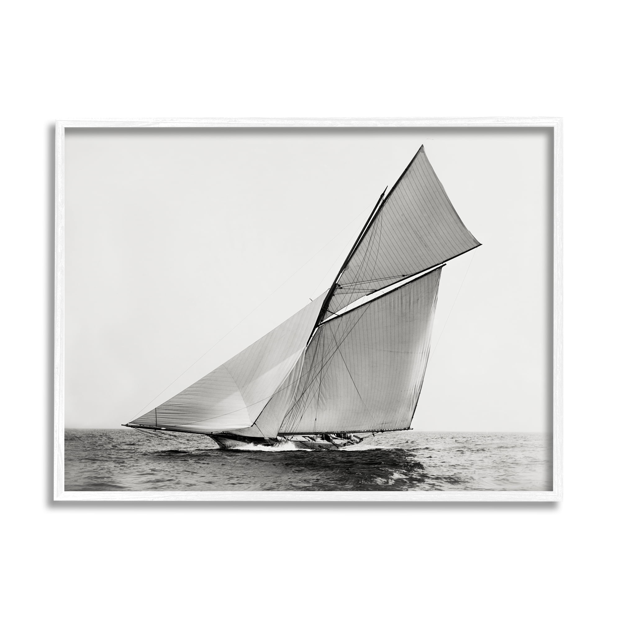 Stupell Industries Majestic Ship Photography Transportation Photography White Framed Art Print Wall Art, 30 x 24