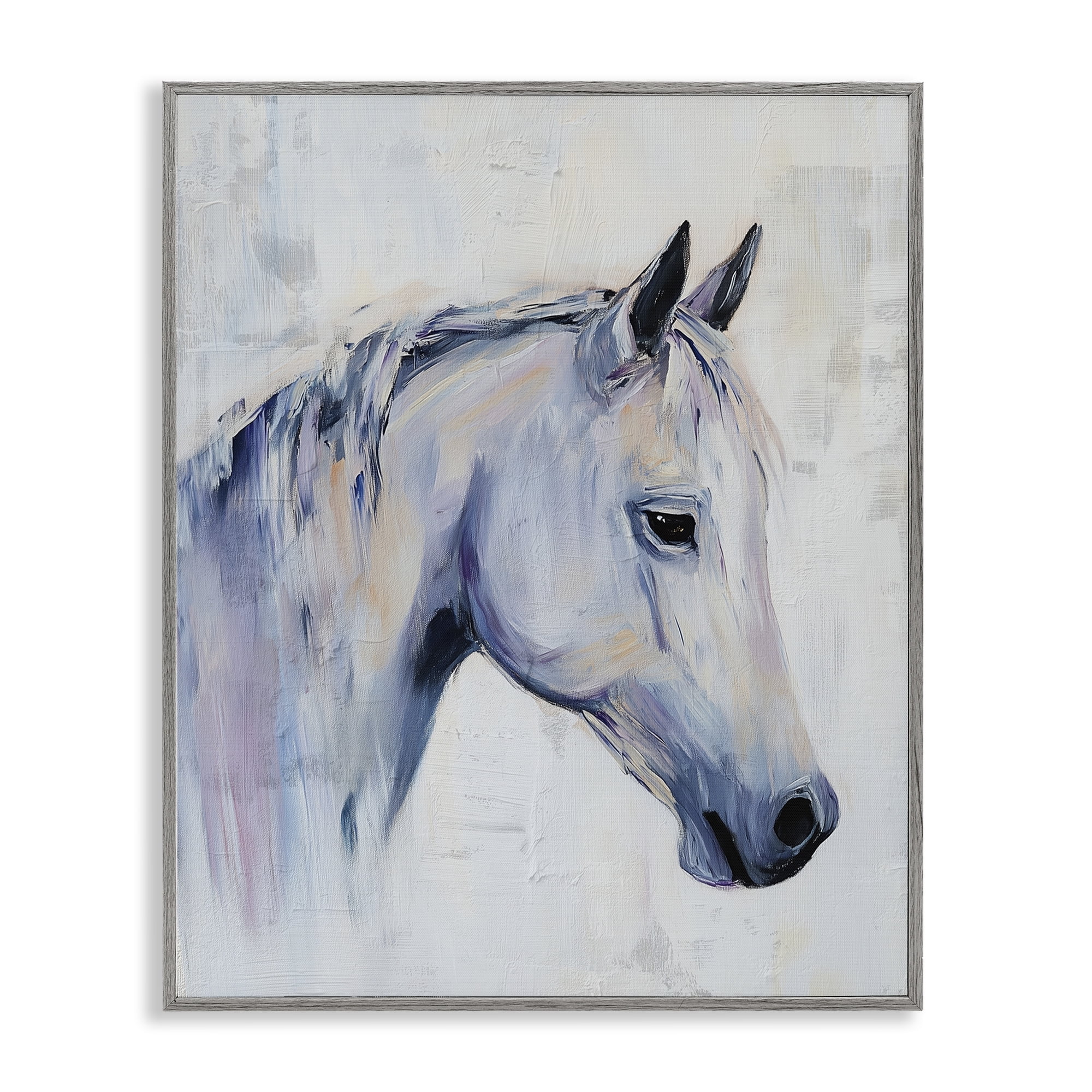 Stupell Industries Majestic Spirit Horse Portrait Gray Framed Giclee Art, design by Svetlana Aleynikova