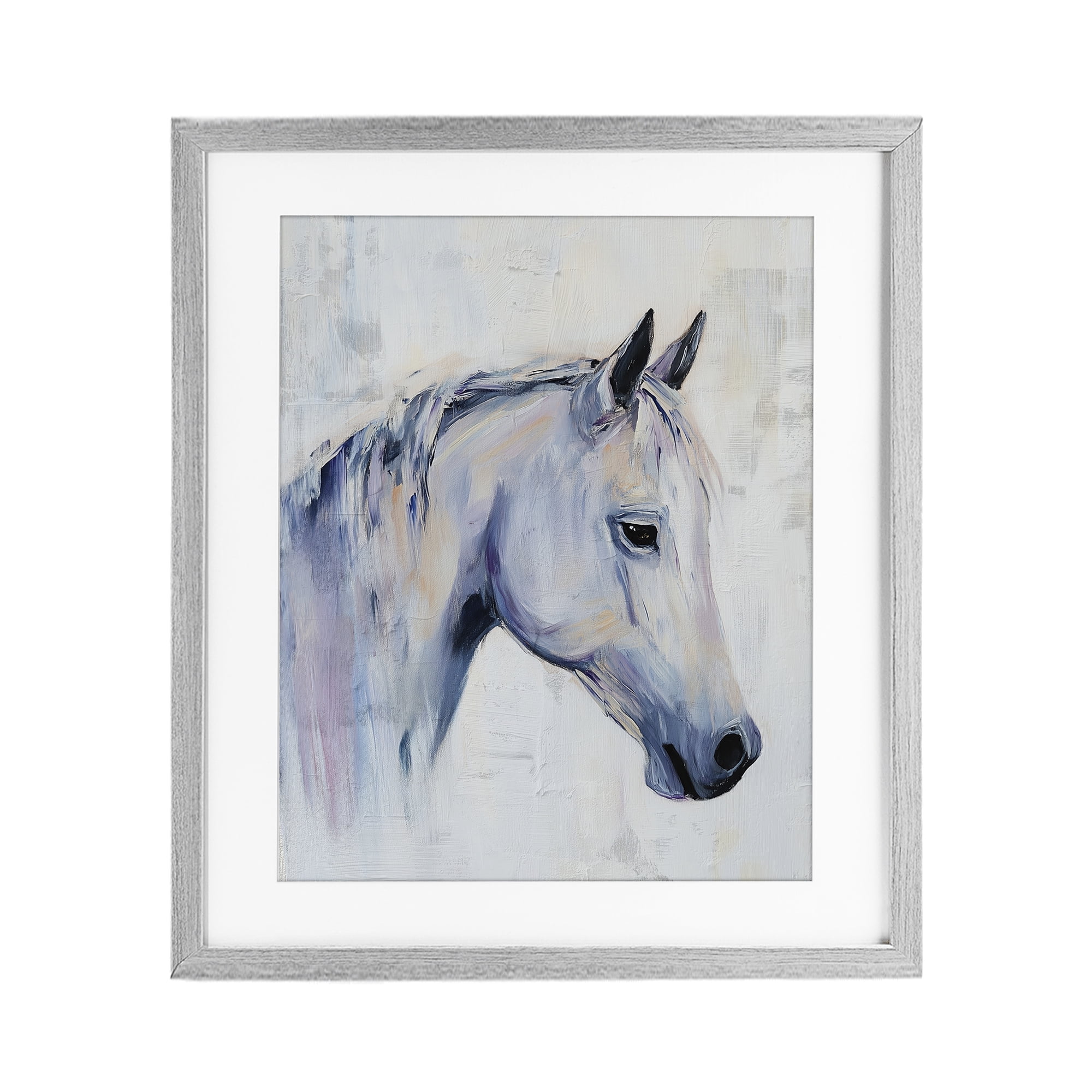 Stupell Industries Majestic Spirit Horse Portrait Gray Framed Print Under Glass, design by Svetlana Aleynikova