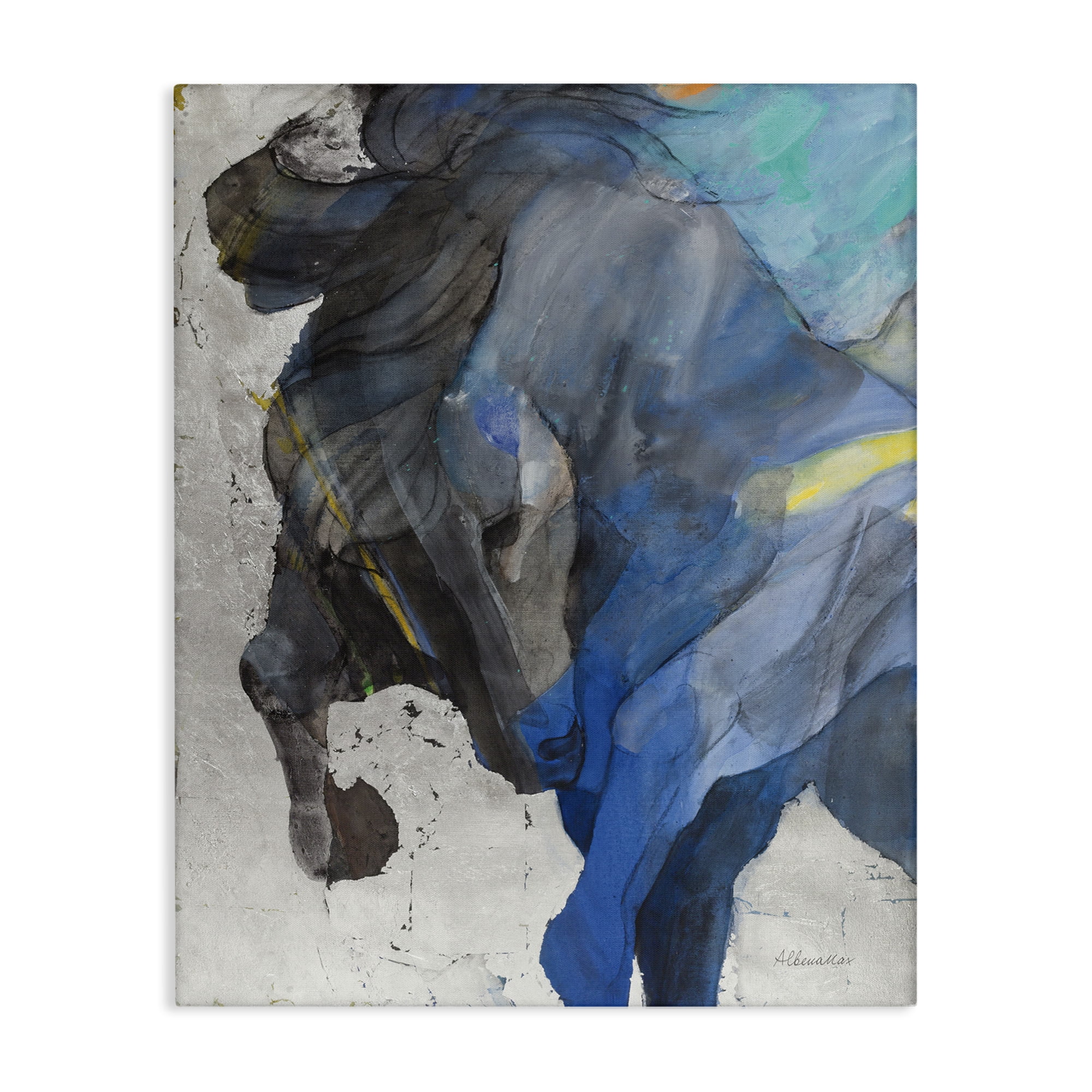 Stupell Industries Majestic Valor Stallion Animals & Insects Painting Gallery Wrapped Canvas Art Print Wall Art, 24 x 30