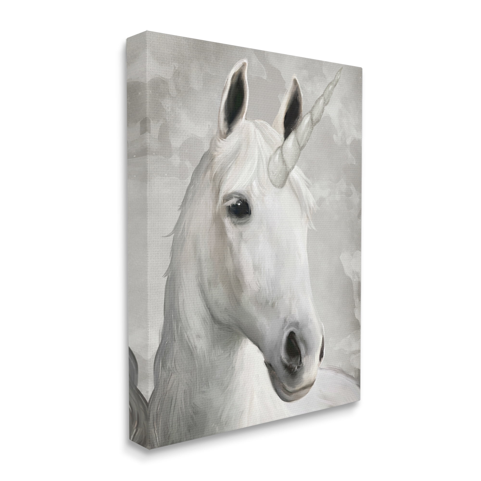 Stupell Industries Majestic White Unicorn Wild Mythical Animal Animals & Insects Painting Gallery Wrapped Canvas Art Print Wall Art, 24 x 30