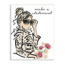 Stupell Industries Make A Statement Expression Fashionista Spring Florals Beauty & Fashion Painting Unframed Art Print Wall Art, 10 x 15