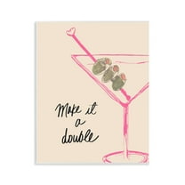Stupell Industries Make It Double Martini Food & Beverage Painting Unframed Art Print Wall Art, 11 x 14