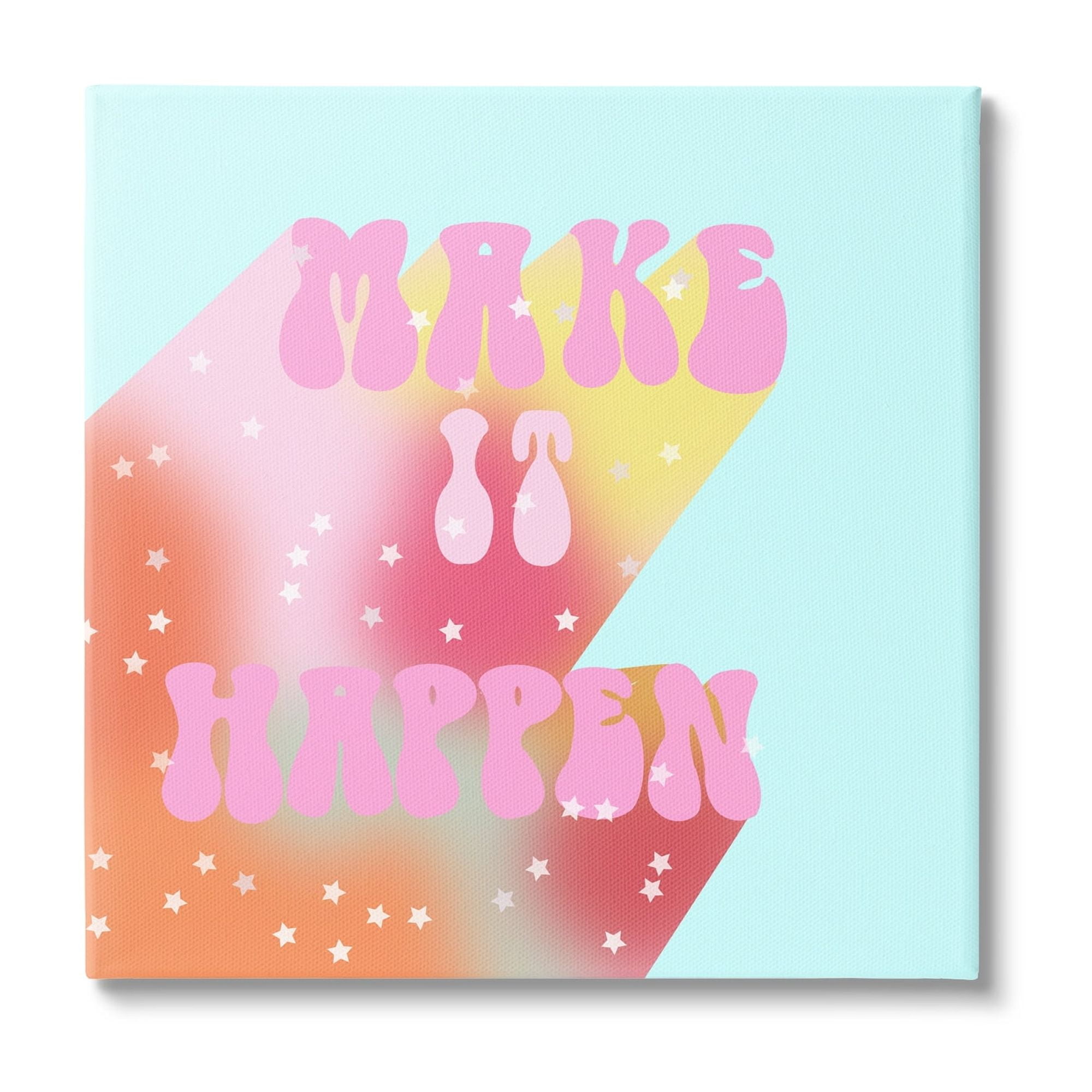Make It Happen Groovy Stars Canvas Wall Art for Kids
