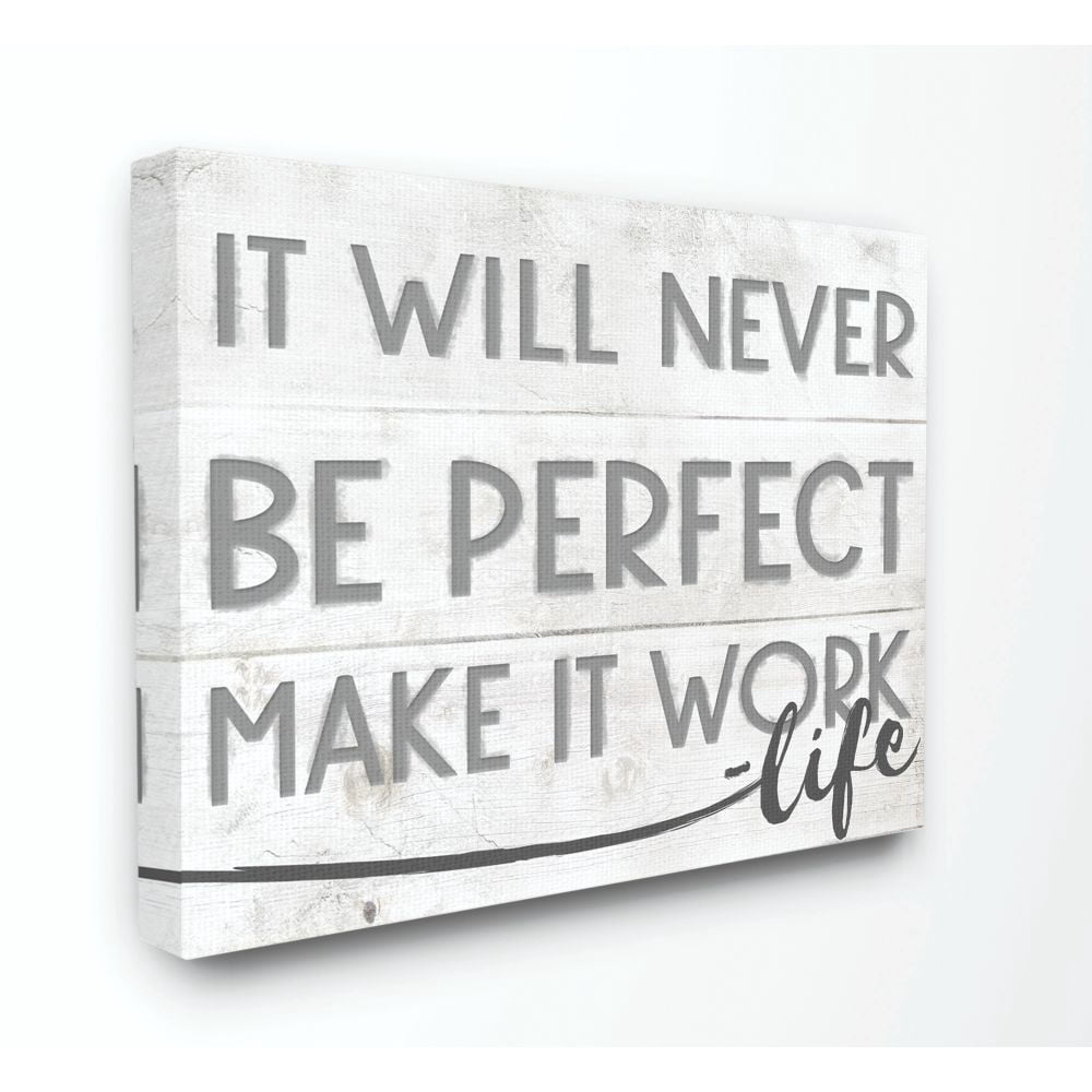 Stupell Industries Make It Work Inspirational Family Word Design Canvas Wall Art by Daphne Polselli