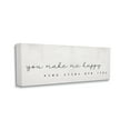 thumbnail image 1 of Stupell Industries Make Me Happy Quote Charming Romantic Rustic Canvas Wall Art, 10 x 24, Design by Daphne Polselli, 1 of 6