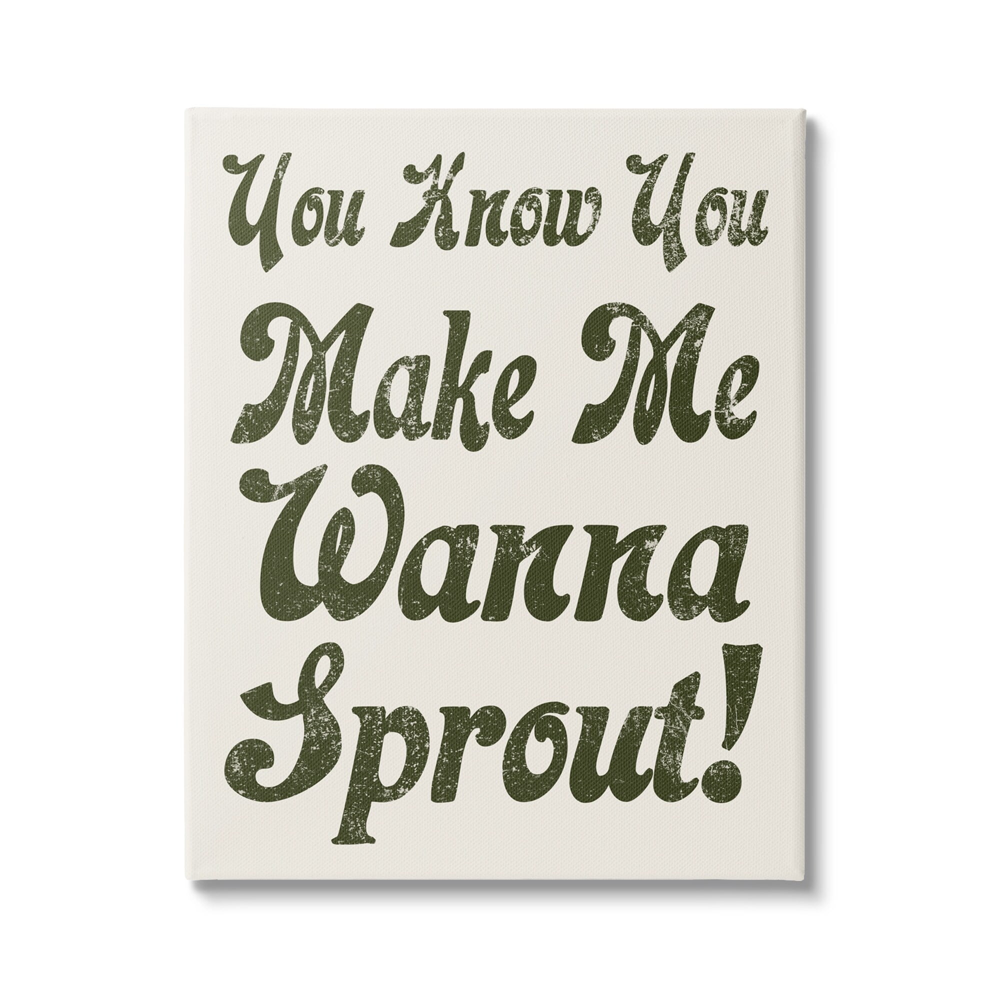 Stupell Industries Make Me Wanna Sprout Retro Gardener Typography Canvas Wall Art, 36 x 48, Design by Lil' Rue