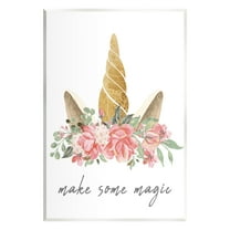 Stupell Industries Make Some Magic Unicorn Fairy Tales & Fantasy Painting Unframed Art Print Wall Art, 10 x 15