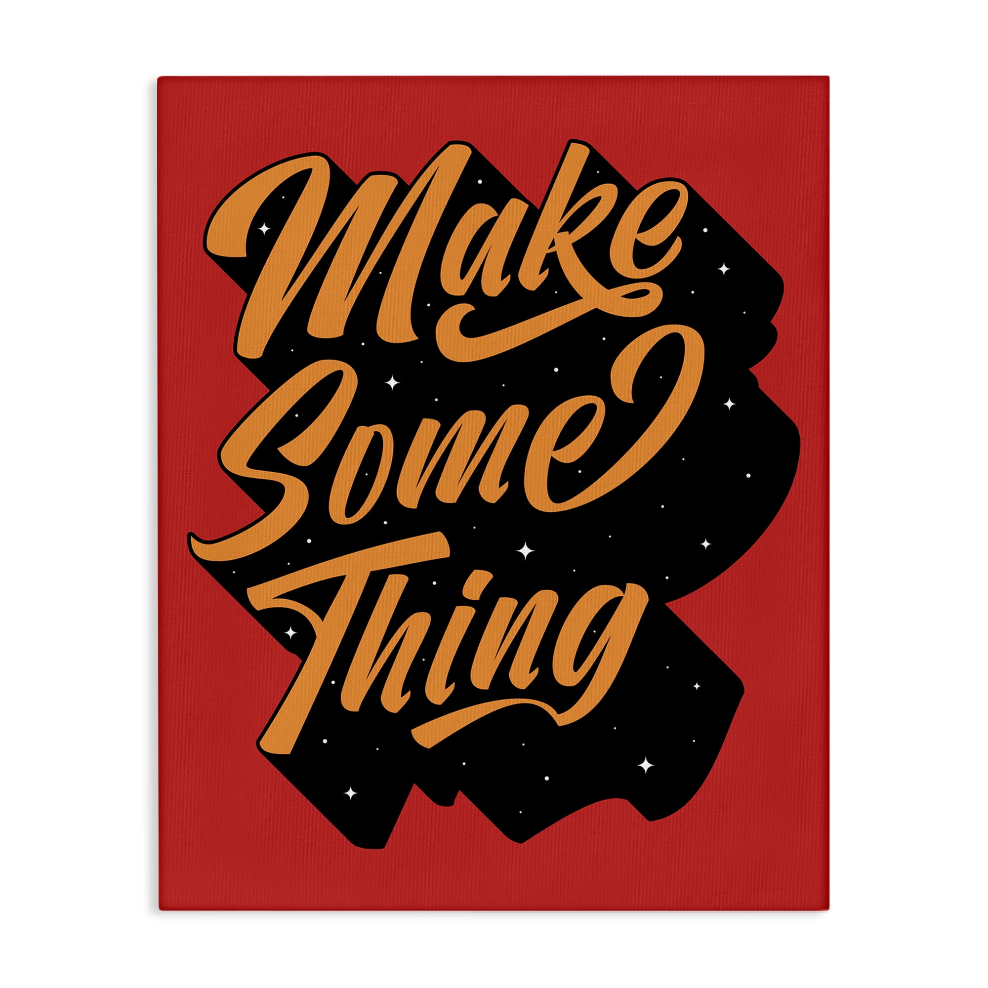 Stupell Industries Make Something Typography Text & Numbers Painting Wrapped Canvas Art Print Wall Art, 16 x 20