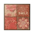 thumbnail image 1 of Stupell Industries Make You Smile Phrase Vintage Red Parisian Patterns, 36 x 36, Design by Stephanie Workman Marrott, 1 of 6