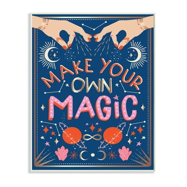 Stupell Industries Make Your Magic Phrase Fashion Hands and Constellations Typography Painting Unframed Art Print Wall Art, 13 x 19