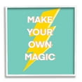 thumbnail image 1 of Stupell Industries Make Your Own Magic Lightning Bolt Inspirational Painting White Framed Art Print Wall Art, 1 of 7