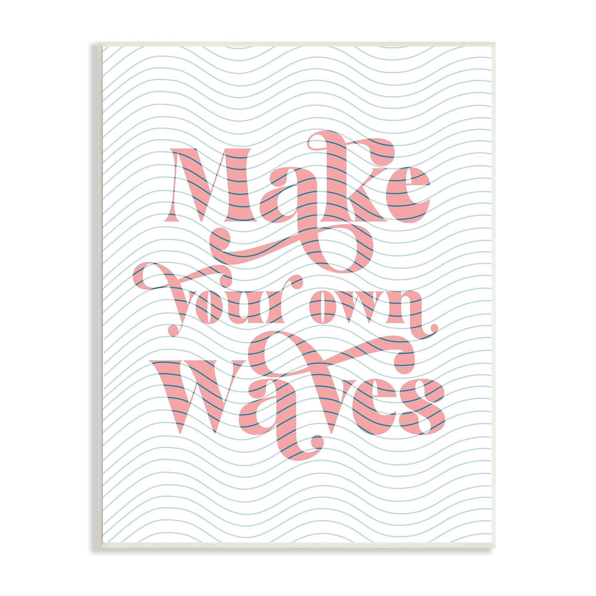 Stupell Industries Make Your Own Waves Groovy Patterned Stripes Graphic Art Unframed Art Print Wall Art, Design by Daphne Polselli