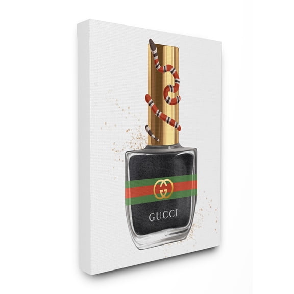 Stupell Industries Makeup Black Nail Polish Fashion Design Canvas Wall Art by Ziwei Li