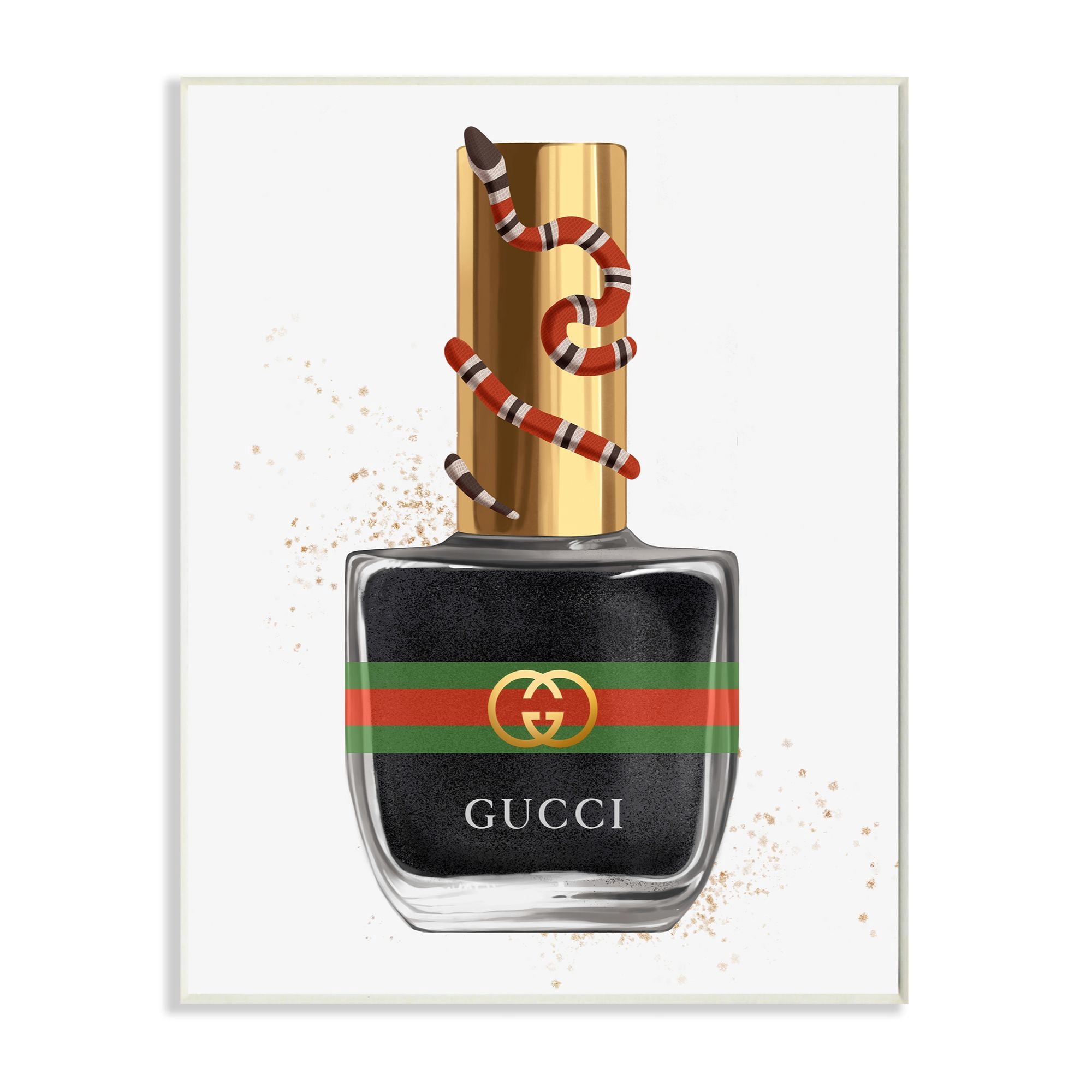 Stupell Industries Makeup Black Nail Polish Fashion Design Wall Plaque by Ziwei Li