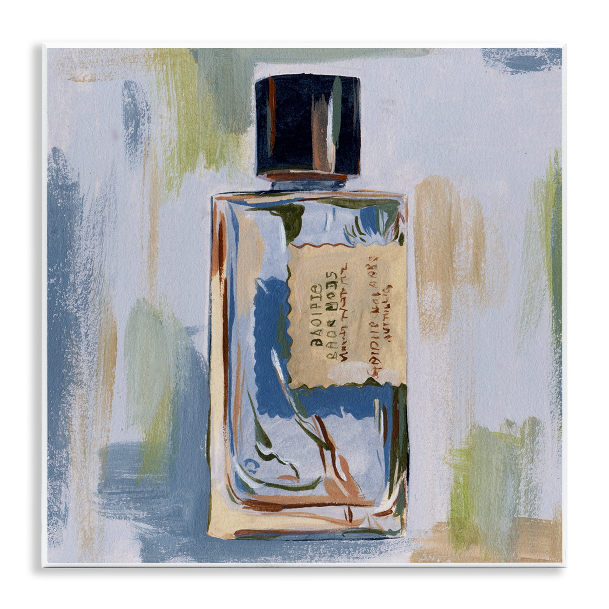 Stupell Industries Makeup Bottle Paint Strokes Fashion Painting Unframed Art Print Wall Art, 12 x 12