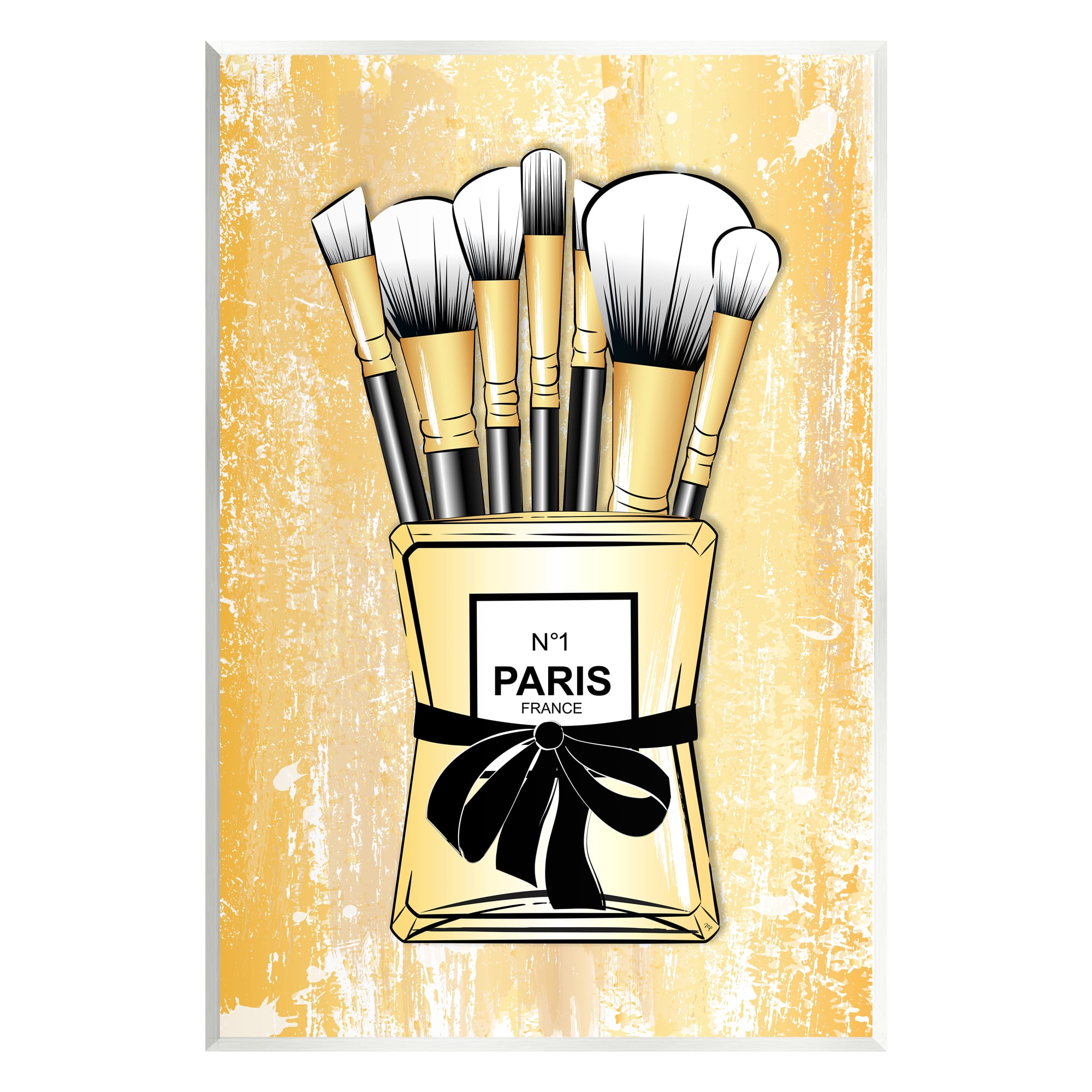 Stupell Industries Makeup Brushes Glam Perfume Beauty & Fashion Painting Unframed Art Print Wall Art