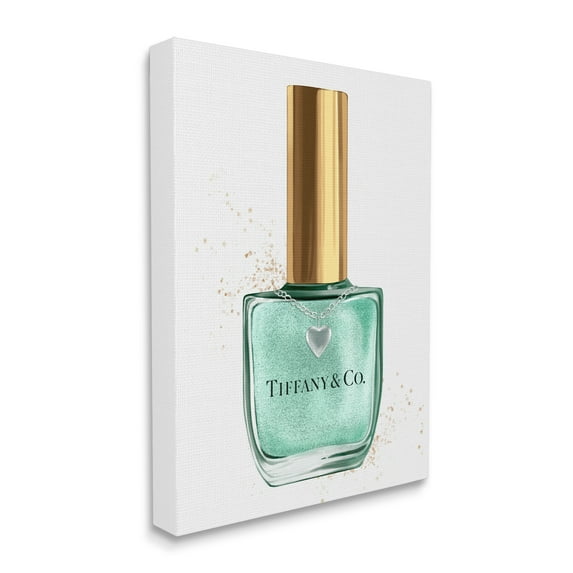 Stupell Industries Makeup Cyan Nail Polish Fashion Design Canvas Wall Art by Ziwei Li